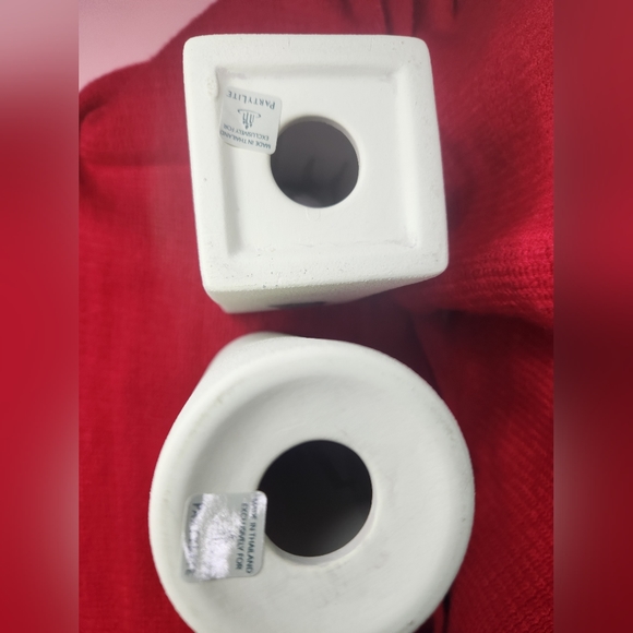 Party Lite Meadows Breeze Duet Light Green Leaf Tea Light Holders new - Picture 3 of 8